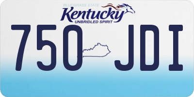 KY license plate 750JDI