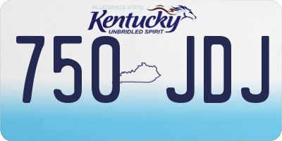 KY license plate 750JDJ