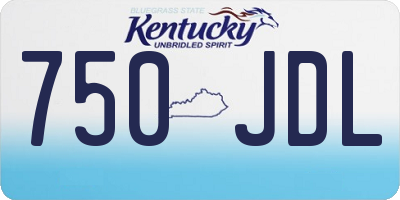 KY license plate 750JDL