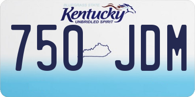 KY license plate 750JDM