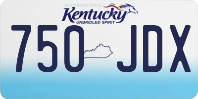 KY license plate 750JDX