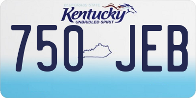 KY license plate 750JEB