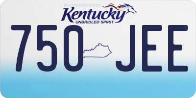 KY license plate 750JEE