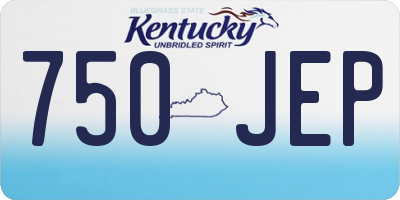 KY license plate 750JEP