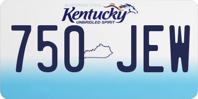 KY license plate 750JEW