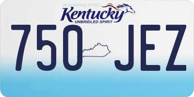 KY license plate 750JEZ