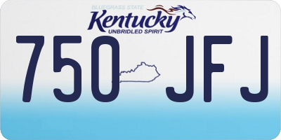 KY license plate 750JFJ