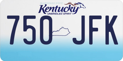 KY license plate 750JFK