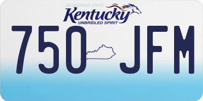 KY license plate 750JFM