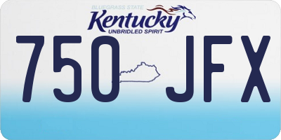 KY license plate 750JFX