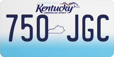 KY license plate 750JGC