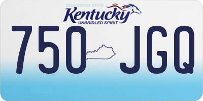 KY license plate 750JGQ