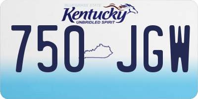 KY license plate 750JGW