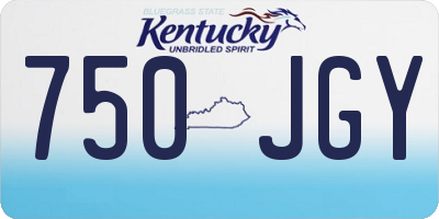 KY license plate 750JGY