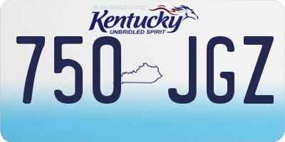 KY license plate 750JGZ