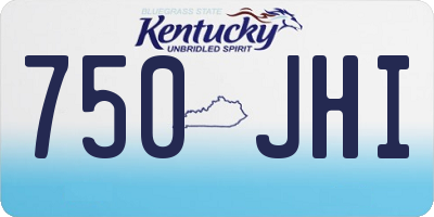 KY license plate 750JHI