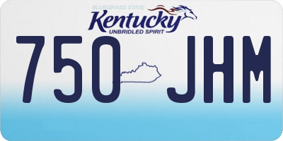 KY license plate 750JHM