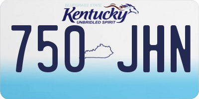 KY license plate 750JHN