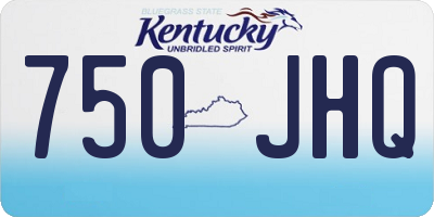 KY license plate 750JHQ
