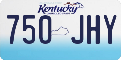KY license plate 750JHY