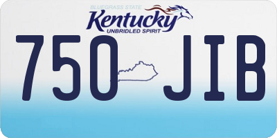 KY license plate 750JIB
