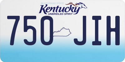 KY license plate 750JIH