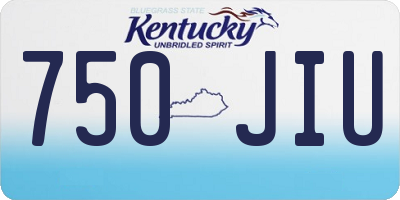 KY license plate 750JIU
