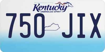 KY license plate 750JIX