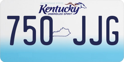 KY license plate 750JJG