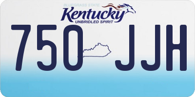 KY license plate 750JJH
