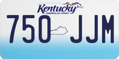 KY license plate 750JJM