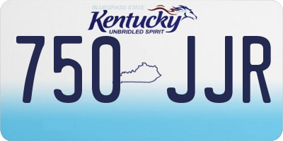 KY license plate 750JJR