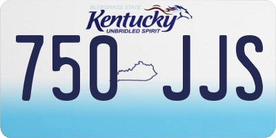 KY license plate 750JJS