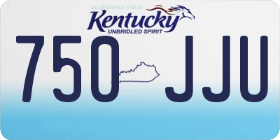 KY license plate 750JJU
