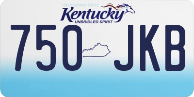 KY license plate 750JKB
