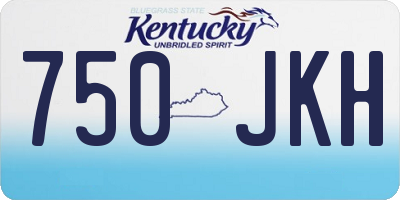 KY license plate 750JKH