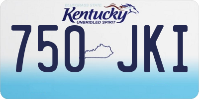 KY license plate 750JKI