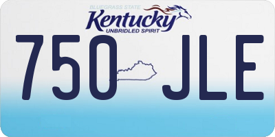 KY license plate 750JLE