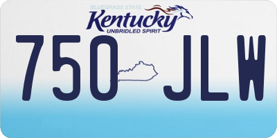 KY license plate 750JLW