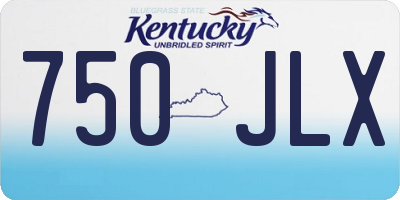 KY license plate 750JLX
