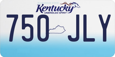 KY license plate 750JLY