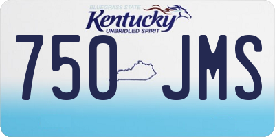 KY license plate 750JMS