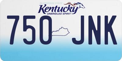 KY license plate 750JNK