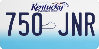 KY license plate 750JNR