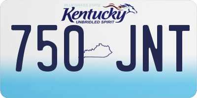 KY license plate 750JNT