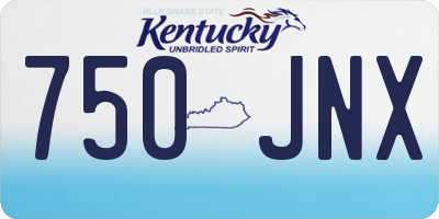 KY license plate 750JNX