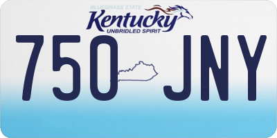 KY license plate 750JNY
