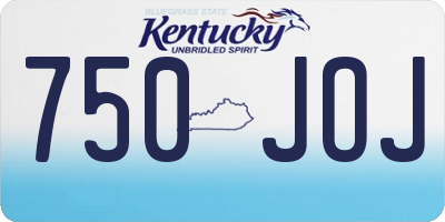 KY license plate 750JOJ