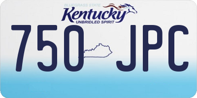 KY license plate 750JPC