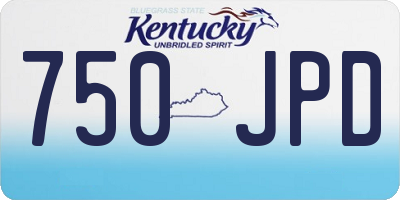 KY license plate 750JPD